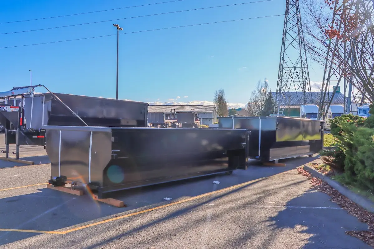Roll-off dumpster ready for waste disposal at job site for Cleanout Dumpster Rental in Laguna Hills